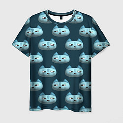 Мужская футболка Мордочки котов с эффектом 3d Паттерн