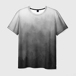 Мужская футболка Темный лес - туман