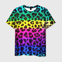 Мужская футболка Leopard Pattern Neon