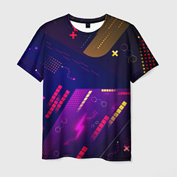 Мужская футболка Cyber neon pattern Vanguard
