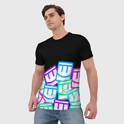 Футболка мужская Разноцветные лого REC ROOM, цвет: 3D-принт — фото 2