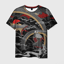 Мужская футболка Самурай и змей