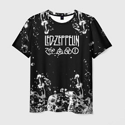 Мужская футболка LED ZEPPELIN texture вода