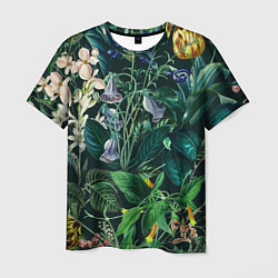 Мужская футболка Цветы Темный Сад
