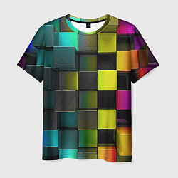 Мужская футболка Colored Geometric 3D pattern