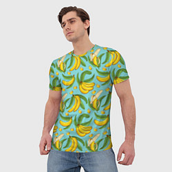 Футболка мужская Banana pattern Summer Fashion 2022, цвет: 3D-принт — фото 2