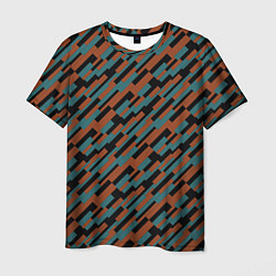 Мужская футболка Разноцветные прямоугольники абстракция