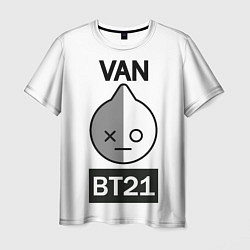 Футболка мужская BTS VAN BT21, цвет: 3D-принт