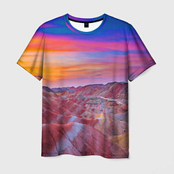 Мужская футболка Краски природы Горы Neon Китай