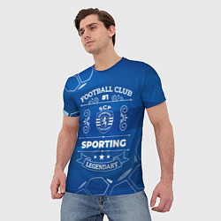 Футболка мужская Sporting FC 1, цвет: 3D-принт — фото 2