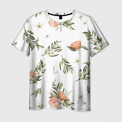 Мужская футболка Цветы Цитрусовых Мандарин