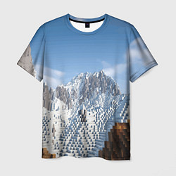 Мужская футболка Minecraft Mountains Video game