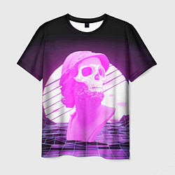 Мужская футболка Vaporwave Skull Психоделика