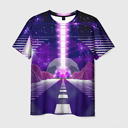 Мужская футболка Vaporwave Neon Space