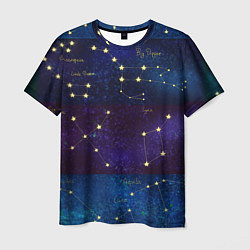 Мужская футболка Самые известные созвездия Северного полушария лето
