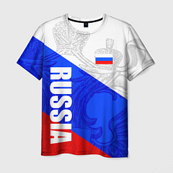 Мужская футболка RUSSIA - SPORTWEAR - ТРИКОЛОР