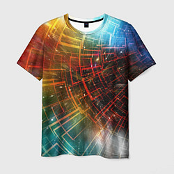 Мужская футболка Portal - Neon Space - туннель из энергетических па