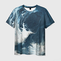 Мужская футболка Texture of dark waves