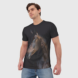 Футболка мужская Лошадь Благородство, цвет: 3D-принт — фото 2