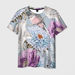 Мужская футболка Цветы Чудесный Весенний Узор