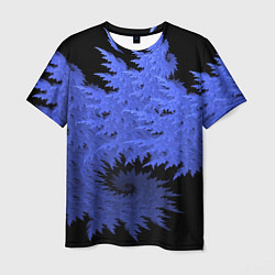 Мужская футболка Абстрактный морозный узор Abstract frost pattern