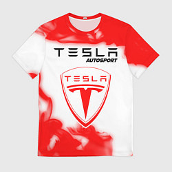 Мужская футболка ТЕСЛА Autosport Огонь