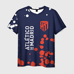 Футболка мужская ATLETICO MADRID Брызги, цвет: 3D-принт