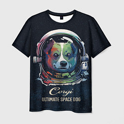 Футболка мужская Корги Космонавт Corgi Space Dog, цвет: 3D-принт