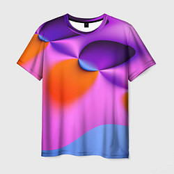 Мужская футболка Абстрактная красочная композиция Лето Abstract col