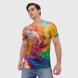 Футболка мужская MULTICOLORED SWIRLS, цвет: 3D-принт — фото 2