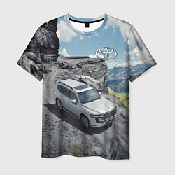 Мужская футболка Toyota Land Cruiser 300 Горная дорога