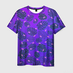Мужская футболка Неоновый Chill и пальмовые листья