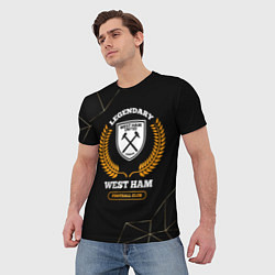 Футболка мужская Лого West Ham и надпись Legendary Football Club на, цвет: 3D-принт — фото 2