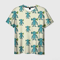 Мужская футболка Милые зеленые человечки