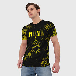 Футболка мужская Nirvana piranha, цвет: 3D-принт — фото 2