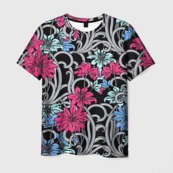 Мужская футболка Цветочный летний паттерн Fashion trend