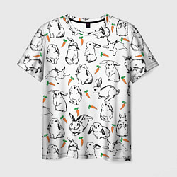 Мужская футболка Зайцы с морковками
