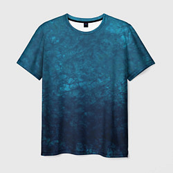 Мужская футболка Синий абстрактный мраморный узор