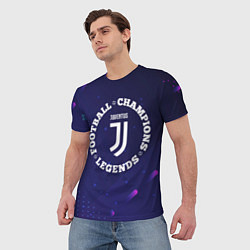 Футболка мужская Символ Juventus и круглая надпись Football Legends, цвет: 3D-принт — фото 2