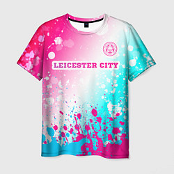 Мужская футболка Leicester City Neon Gradient