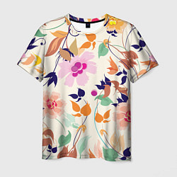 Мужская футболка Summer floral pattern