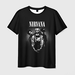 Мужская футболка Nirvana рок-группа