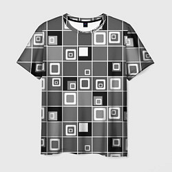 Мужская футболка Geometric shapes черно-белый