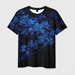 Мужская футболка BLUE FLOWERS Синие цветы