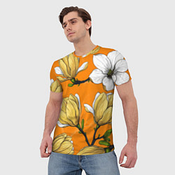 Футболка мужская Удивительные летние тропические цветы с нераскрывш, цвет: 3D-принт — фото 2