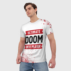 Футболка мужская Doom: красные таблички Best Player и Ultimate, цвет: 3D-принт — фото 2