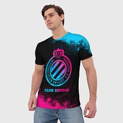 Футболка мужская Club Brugge Neon Gradient, цвет: 3D-принт — фото 2