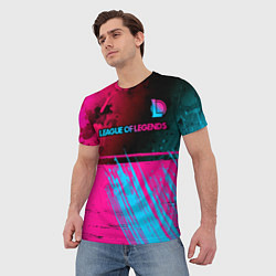 Футболка мужская League of Legends Neon Gradient, цвет: 3D-принт — фото 2