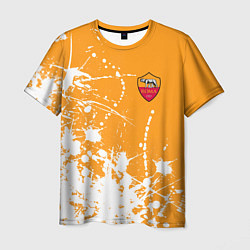 Мужская футболка Roma маленькое лого краска