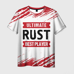 Футболка мужская Rust: красные таблички Best Player и Ultimate, цвет: 3D-принт